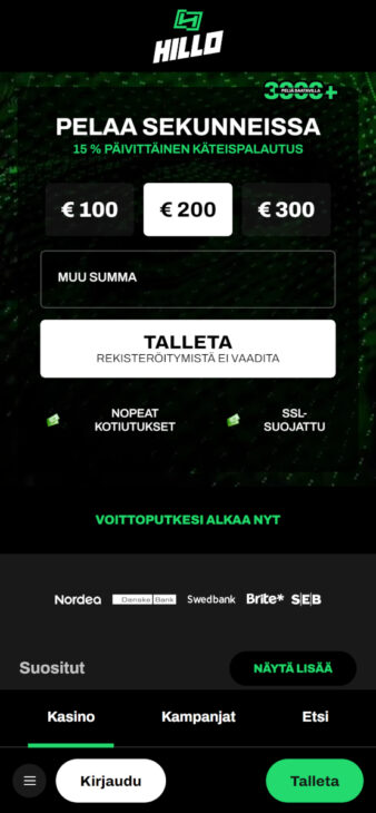Hillo kasinon ilman rekisteröitymistä sivusto