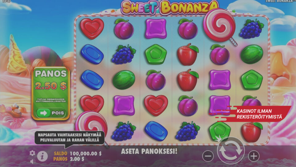 sweet bonanza kolikkopeli