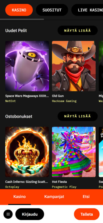 Nopein kasinon ilman rekisteröitymistä peliaula