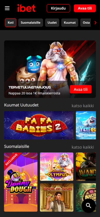 iBet kasinon ilman rekisteröitymistä peliaula