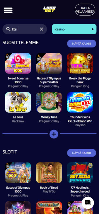 lyrabet kasinon ilman rekisteröitymistä peliaula