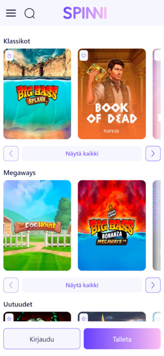 spinni kasinon ilman rekisteröitymistä peliaula