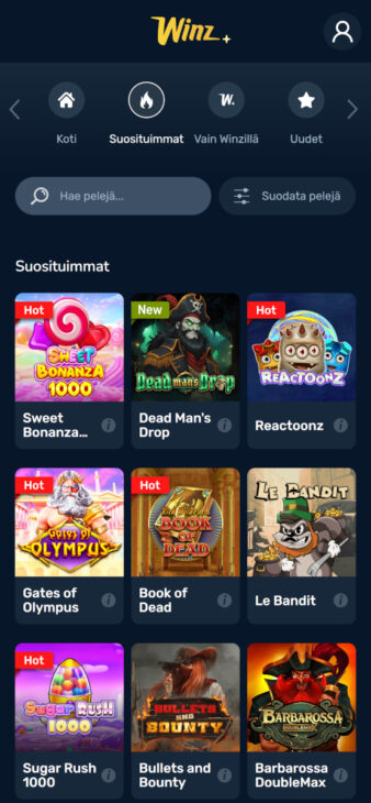 winz kasinon ilman rekisteröitymistä peliaula