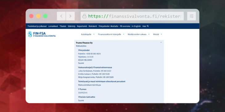 trumo finance oy finanssivalvonta
