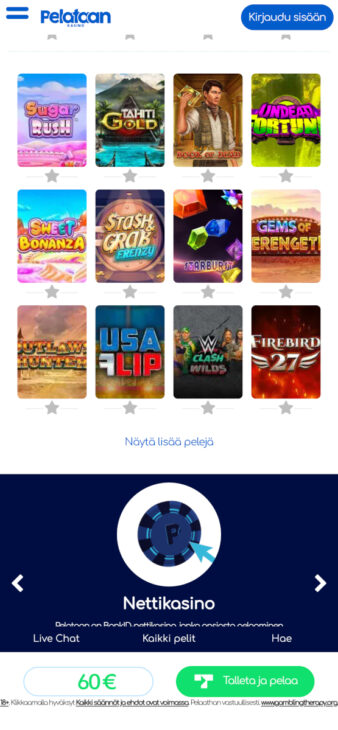 pelataan kasino peliaula