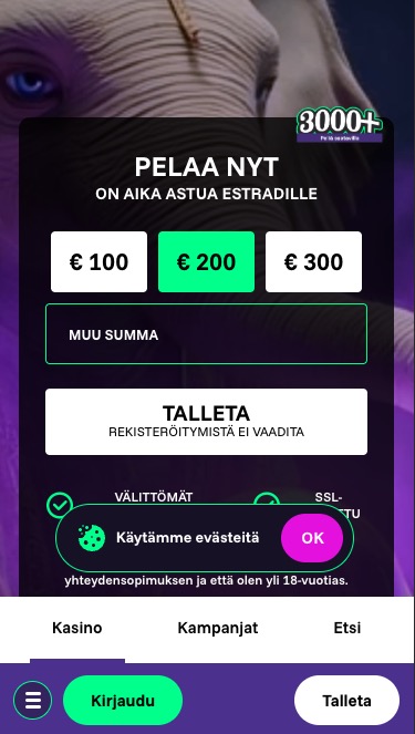 Pelifantti casino ilman rekisteröitymistä