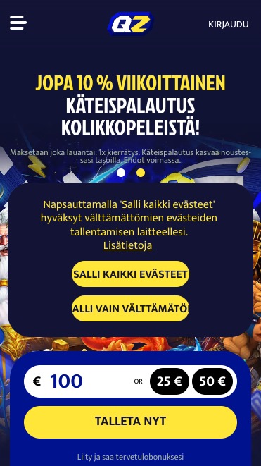 Quickz casino mobiilissa