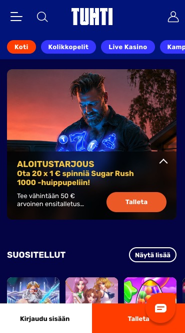 Tuhti kasino mobiilissa