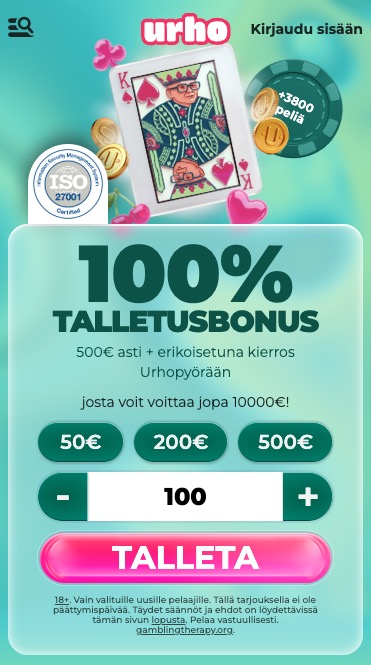 Urho Kasino mobiilissa